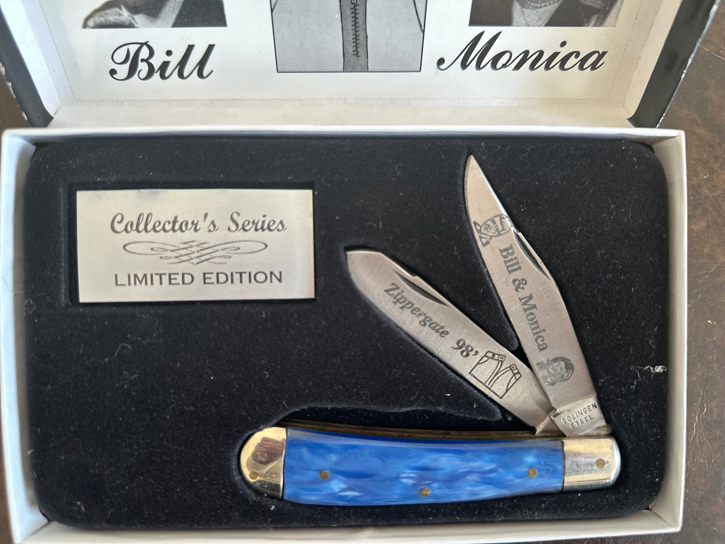 1998 Bill Clinton & Monica Lewinsky Collector's Series "Zippergate" Limited Edition