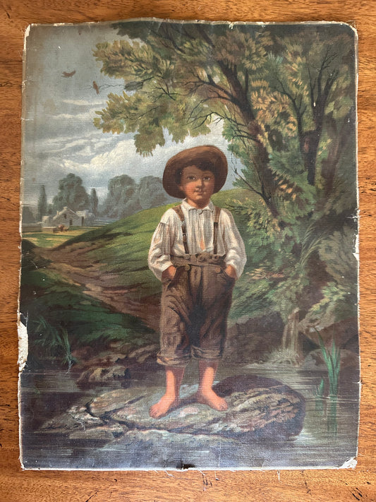 Set of 2 George Stinson & Co. Publication print of The Barefoot Boy & If I be Lifted Up
