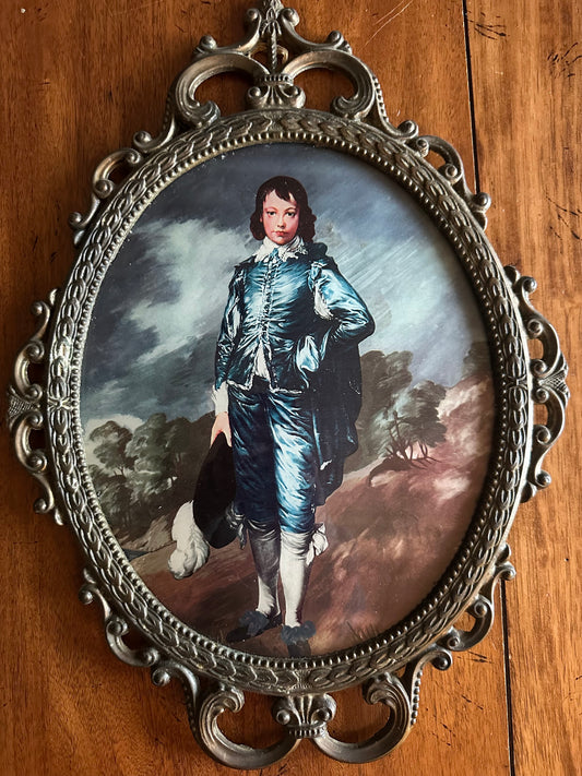 Share Antique Thomas Gainsborough The Blue Boy oval framed with curved glass